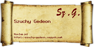 Szuchy Gedeon névjegykártya